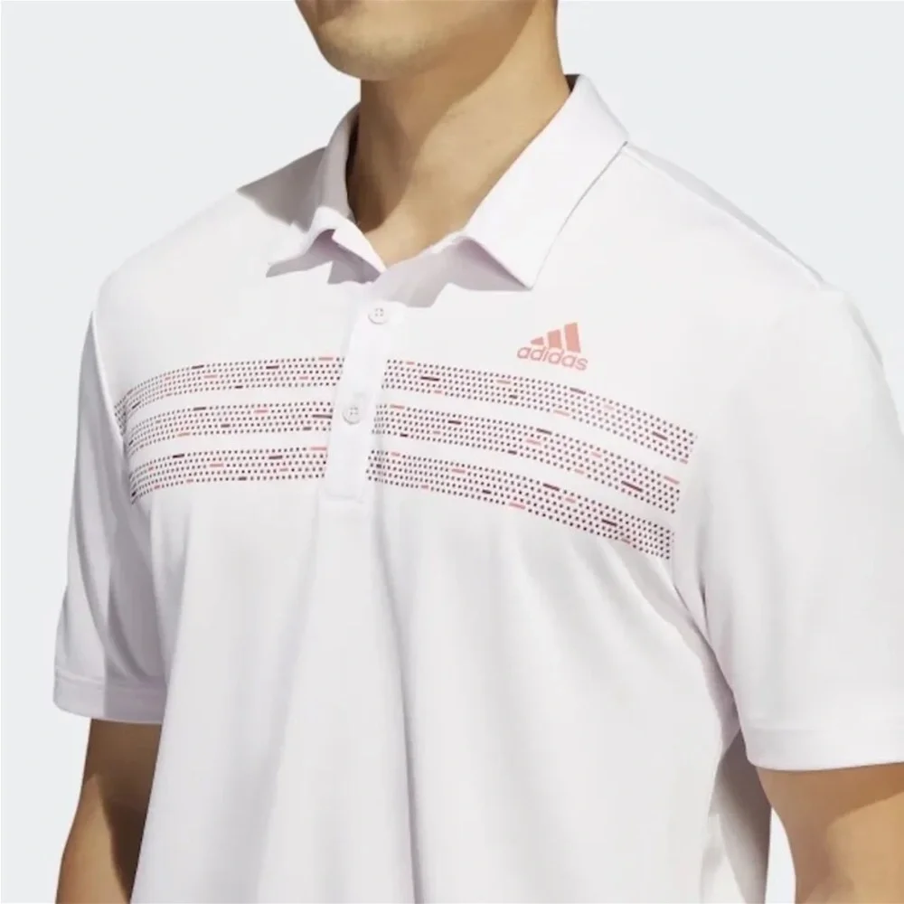New Men’s Adidas 2022 Chest Print Golf Shirt  UPF50 H56768